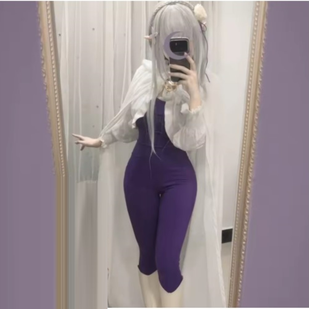 NEW Emilia Rezero Cosplay Cost - مراجعة Anime Cosplay Re Zero وسعره