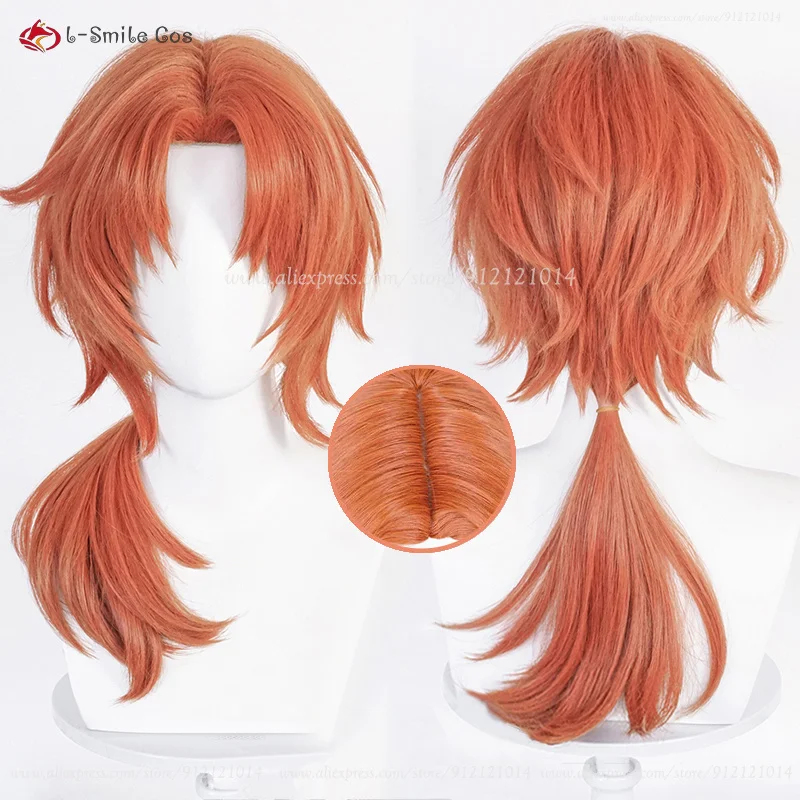 xiaoxiao Anime Hanako-kun Aoi  - مراجعة Anime Cosplay Orange Hair وسعره