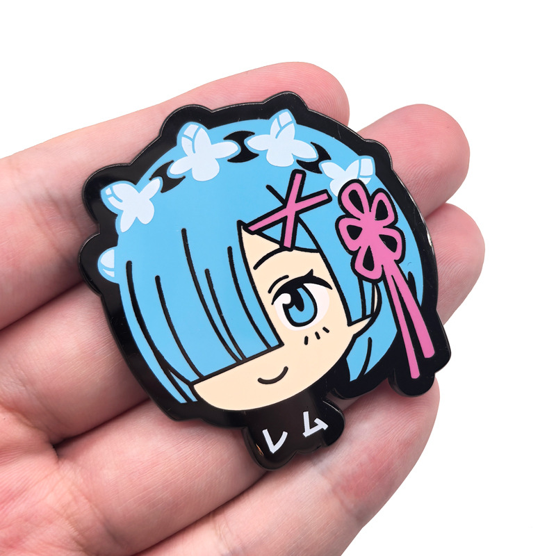 Ram Rem Metal Badges Anime Re: - مراجعة Anime Cosplay Rem وسعره