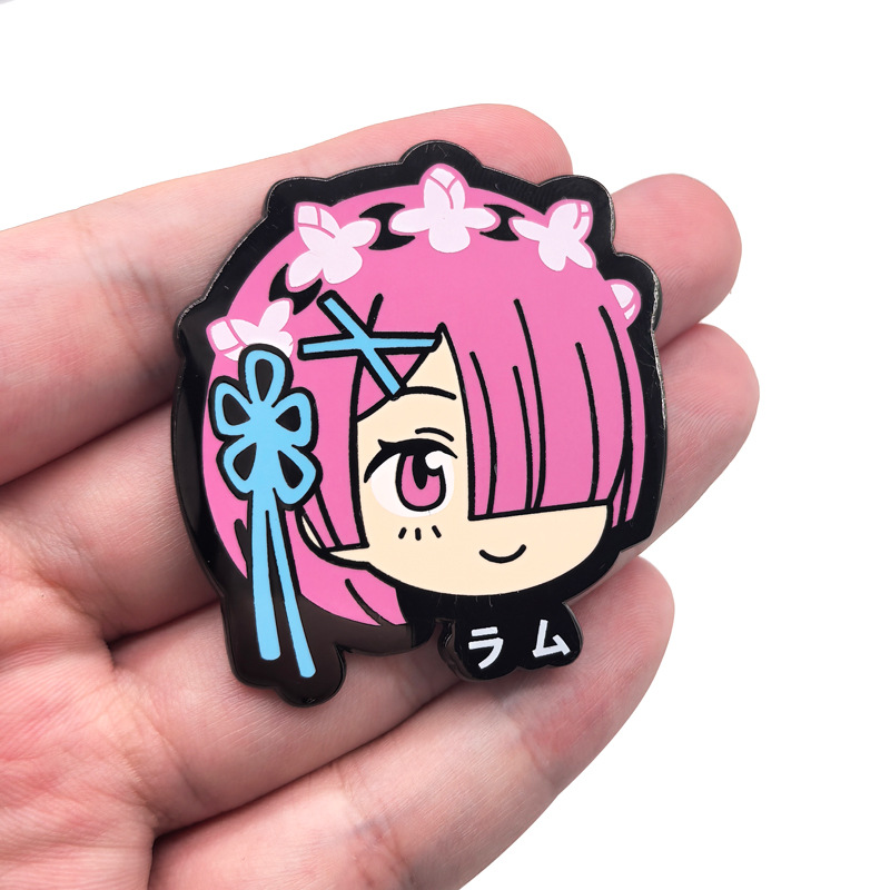 Ram Rem Metal Badges Anime Re: - مراجعة Anime Cosplay Rem وسعره
