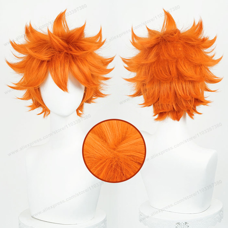 Hinata Shoyo Cosplay Wig 26cm  - مراجعة Anime Cosplay Orange Hair وسعره