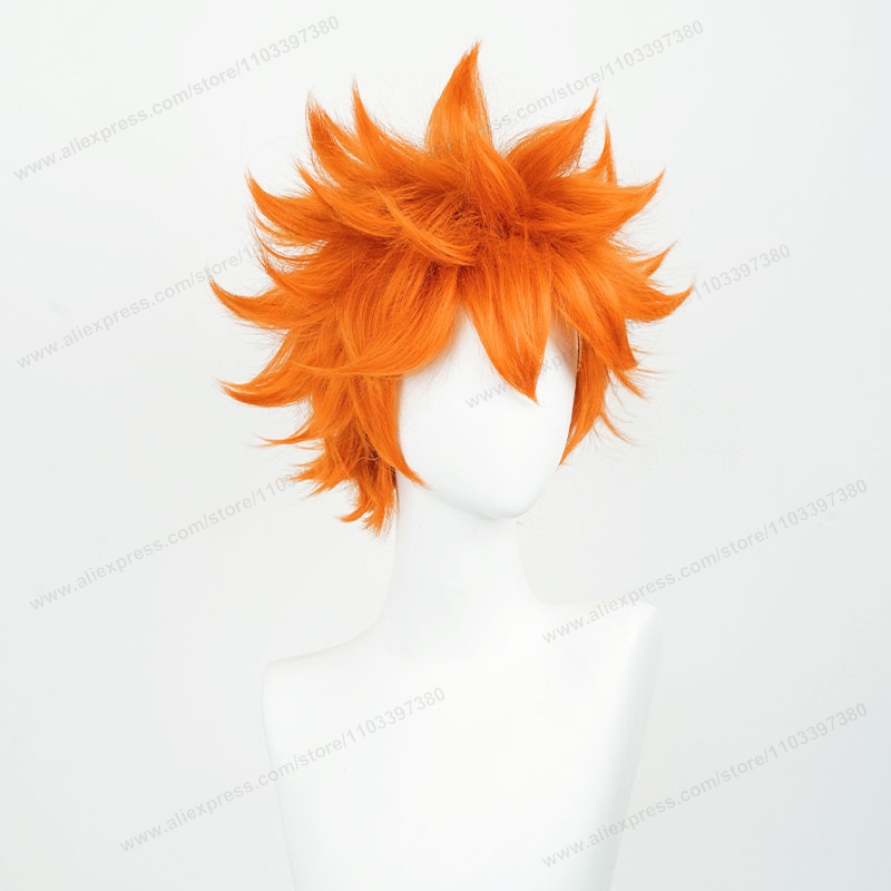 Hinata Shoyo Cosplay Wig 26cm  - مراجعة Anime Cosplay Orange Hair وسعره