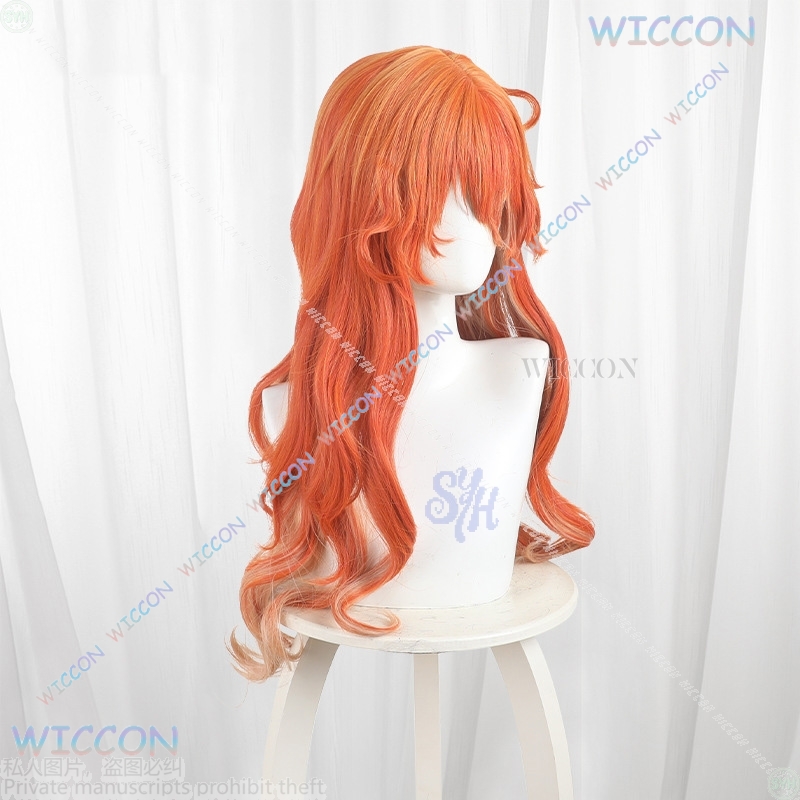 Anime Game Wuthering Waves Cos - مراجعة Anime Cosplay Orange Hair وسعره