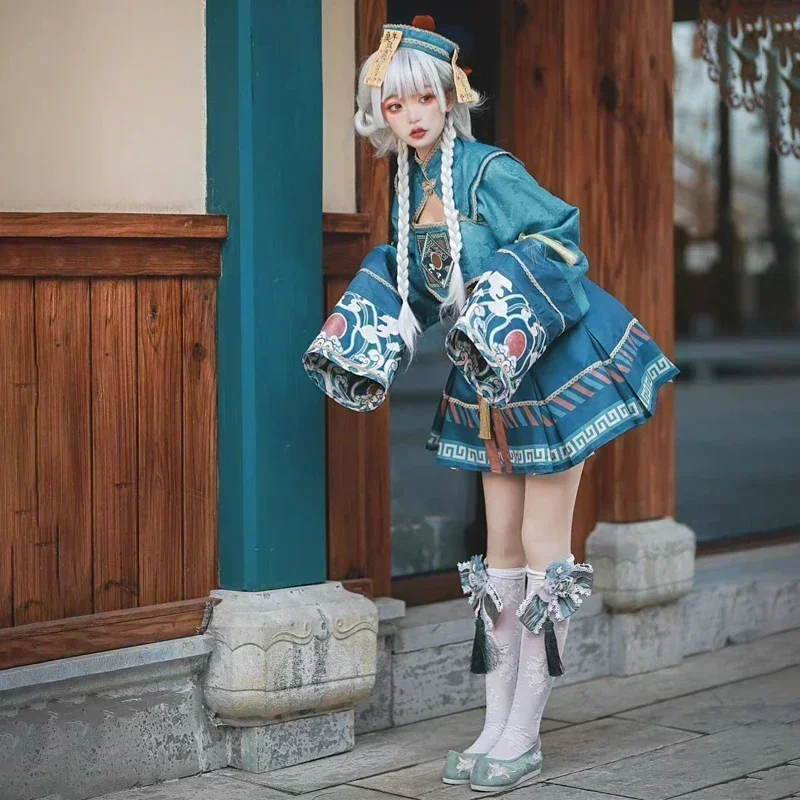 Japanese Blue Lolita Dress Wom - مراجعة Anime Zombie Cosplay وسعره