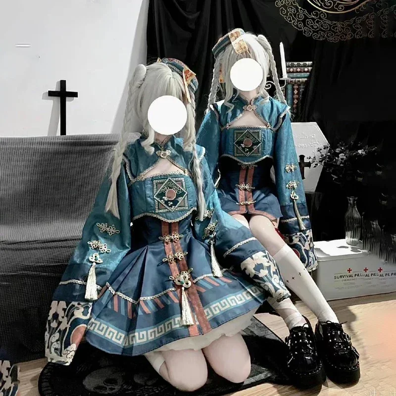 Japanese Blue Lolita Dress Wom - مراجعة Anime Zombie Cosplay وسعره