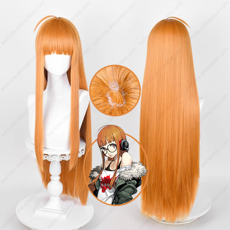 Anime Futaba Sakura Cosplay Wi - مراجعة Anime Cosplay Orange Hair وسعره