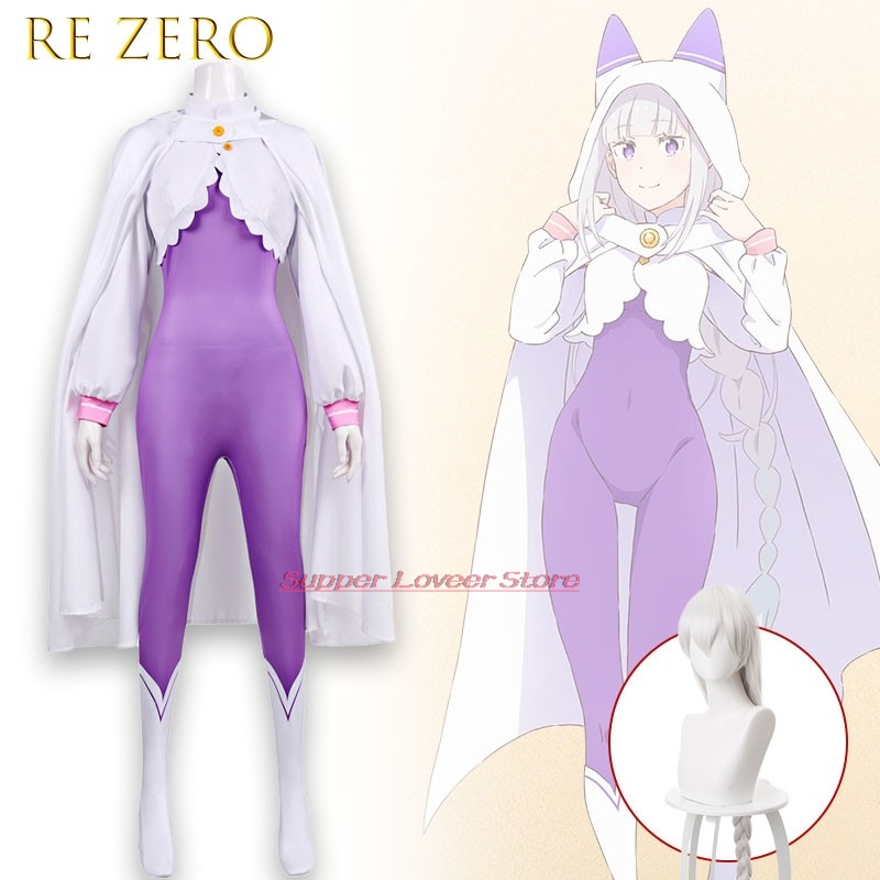 Re Zero  Emilia Cosplay Costum - مراجعة Anime Cosplay Re Zero وسعره