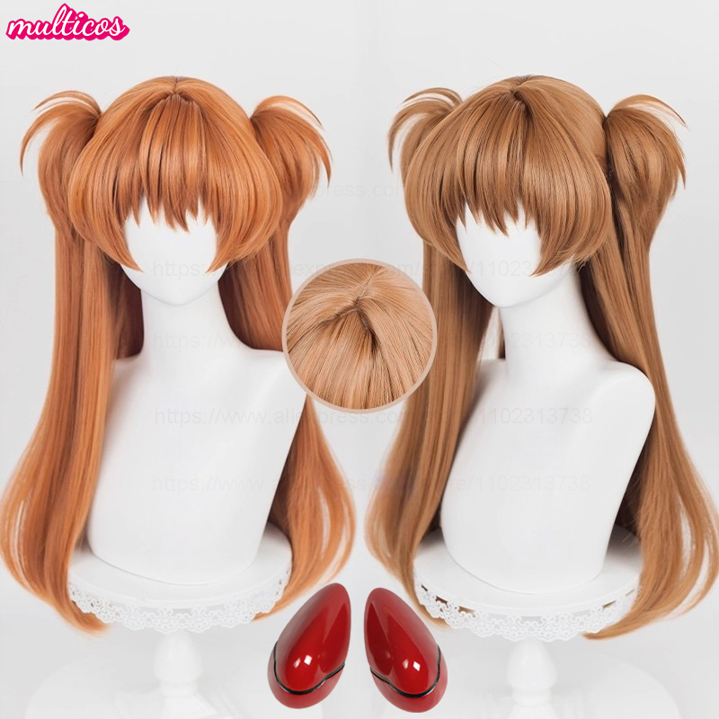 High Quality Anime EVA Asuka L - مراجعة Anime Cosplay Orange Hair وسعره