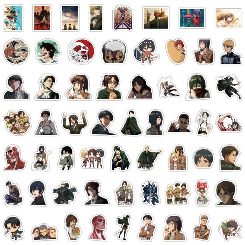 60Pcs Attack on Titan Anime St - مراجعة Anime Cosplay Cute وسعره