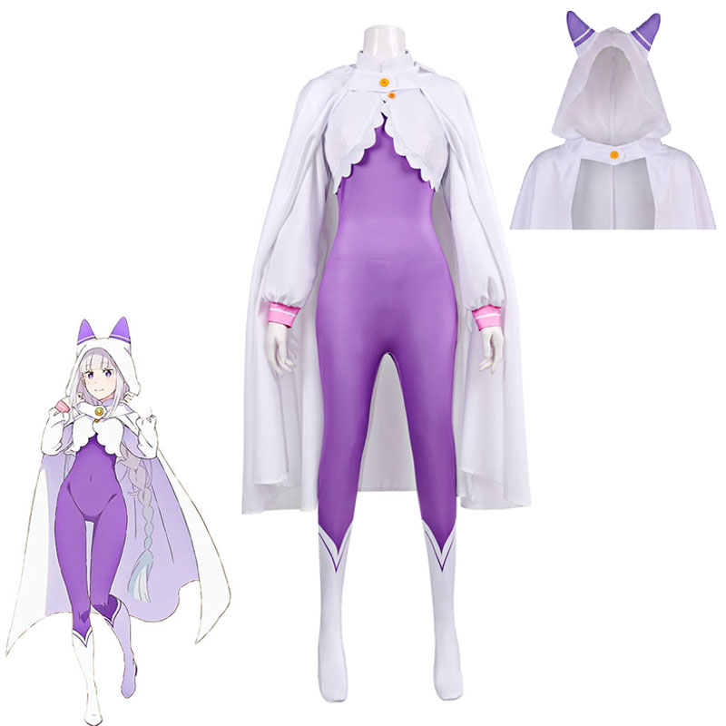 Re:Zero Costumes Emilia Cospla - مراجعة Anime Cosplay Re Zero وسعره