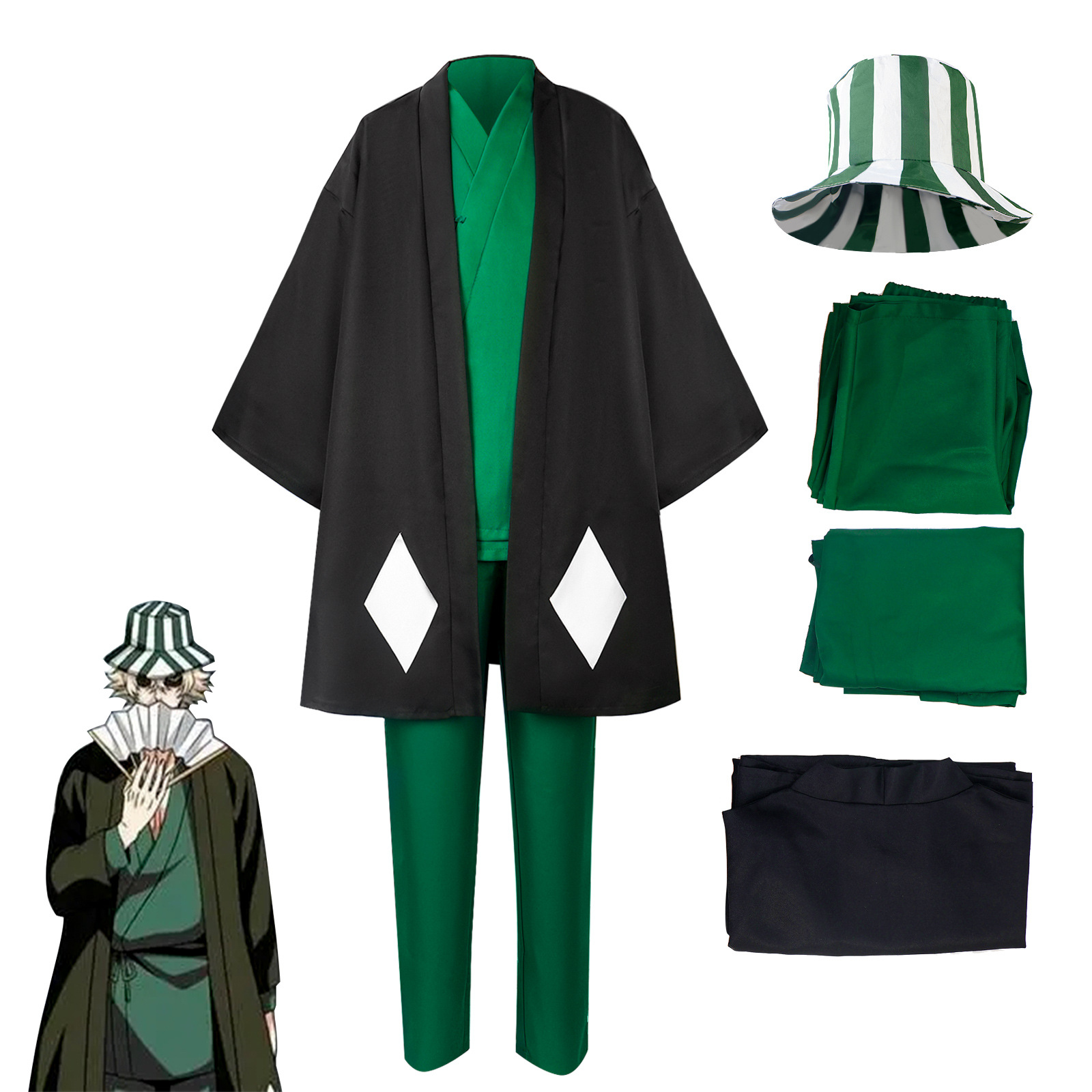 Anime Bleach Cosplay Urahara K - مراجعة Anime Cosplay Bleach وسعره