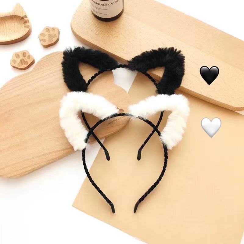 Cute Furry Kitten Ears Hairban - مراجعة Anime Cosplay Korean Girl وسعره