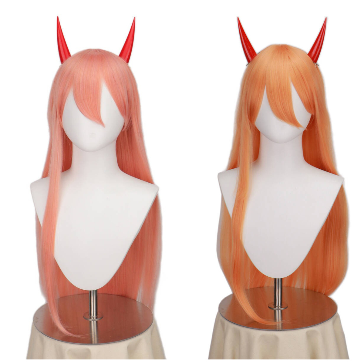 Anime Chainsaw Man Makima Powe - مراجعة Anime Cosplay Orange Hair وسعره