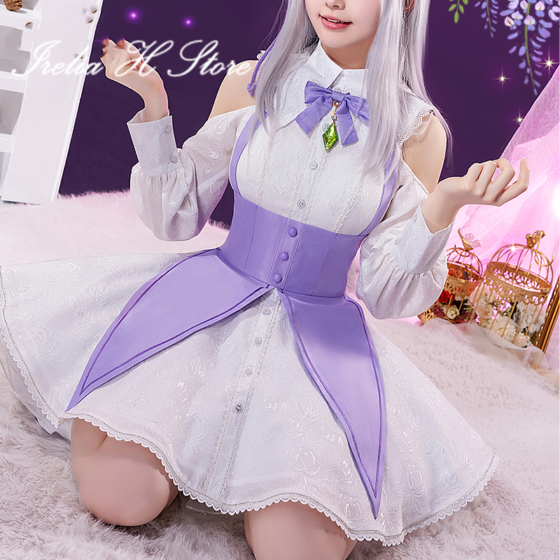 Irelia H Store Emilia from Re: - مراجعة Anime Cosplay Re Zero وسعره