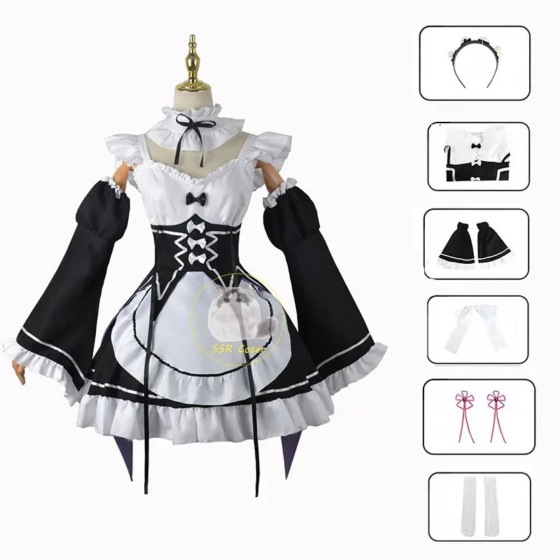 2025 Rem Ram Maid Cosplay Cost - مراجعة Anime Cosplay Rem وسعره
