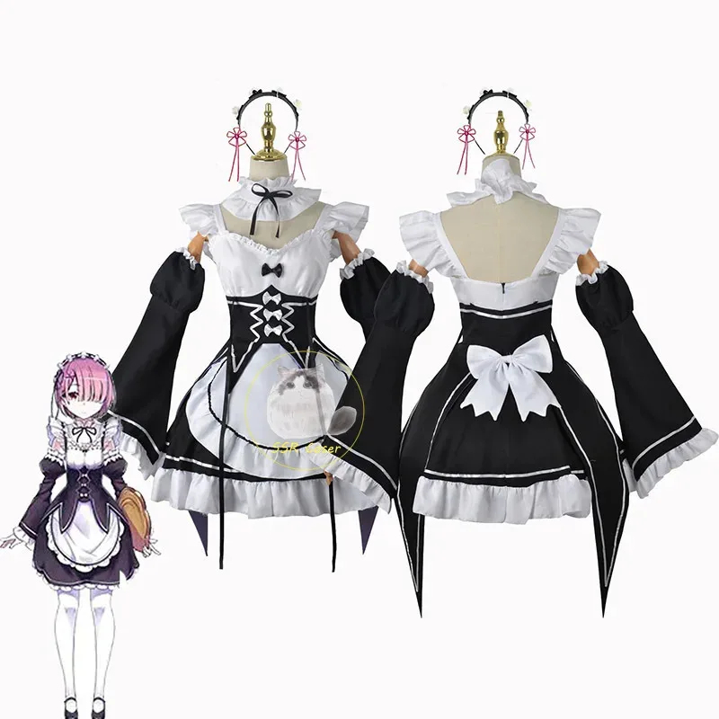 2025 Rem Ram Maid Cosplay Cost - مراجعة Anime Cosplay Rem وسعره