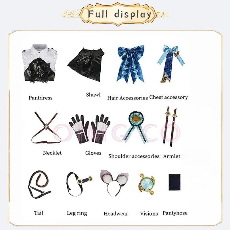 Lynette Cosplay Costume  Gensh - مراجعة Anime Cosplay In Chinese وسعره