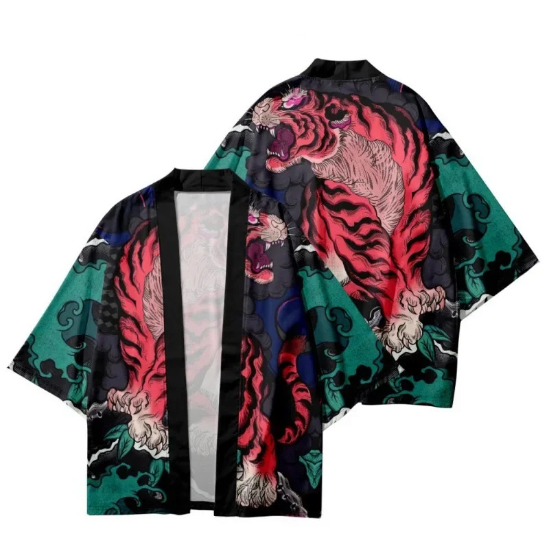 Summer Demon Tiger Print Cardi - مراجعة Asian Cosplay Anime وسعره