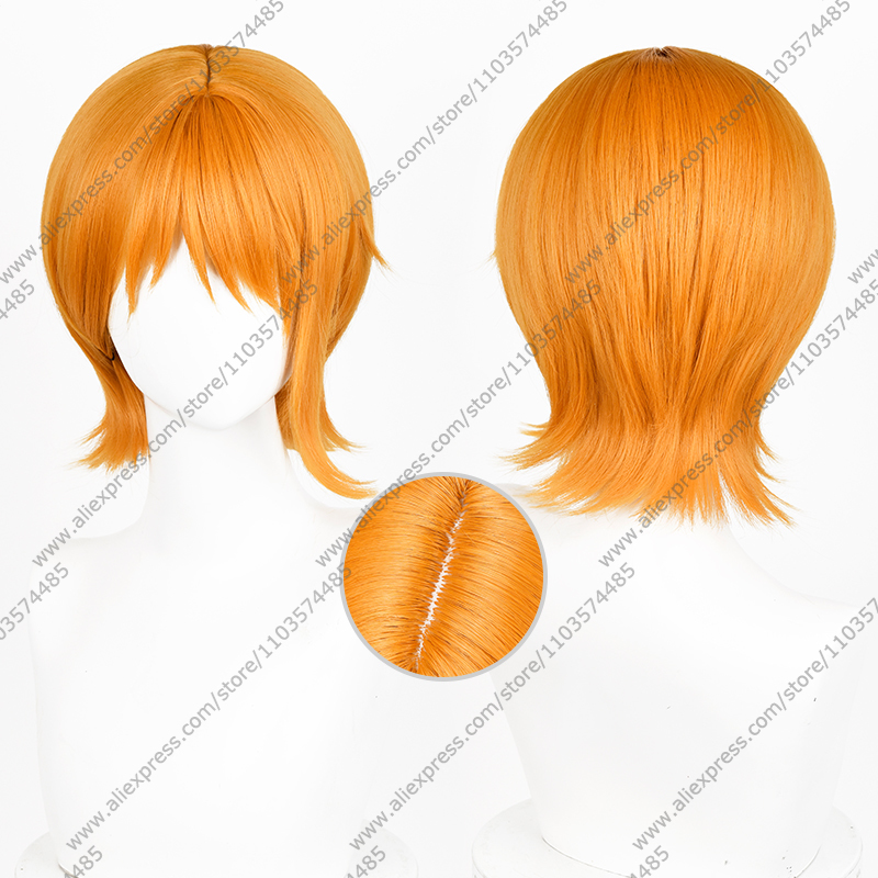 Anime Nami Cosplay Wigs 30cm O - مراجعة Anime Cosplay Orange Hair وسعره