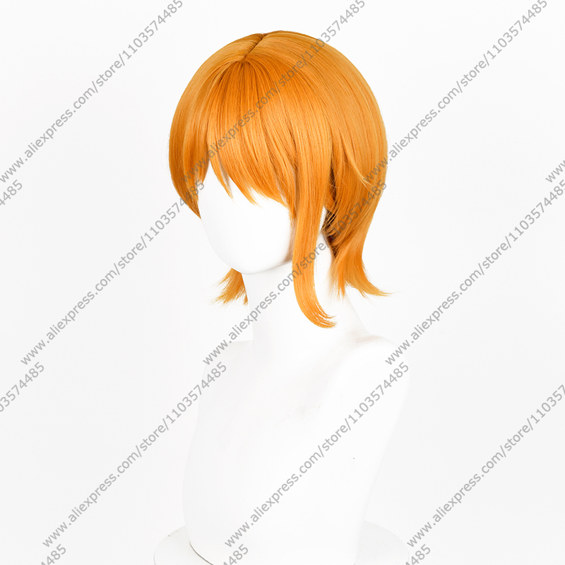 Anime Nami Cosplay Wigs 30cm O - مراجعة Anime Cosplay Orange Hair وسعره