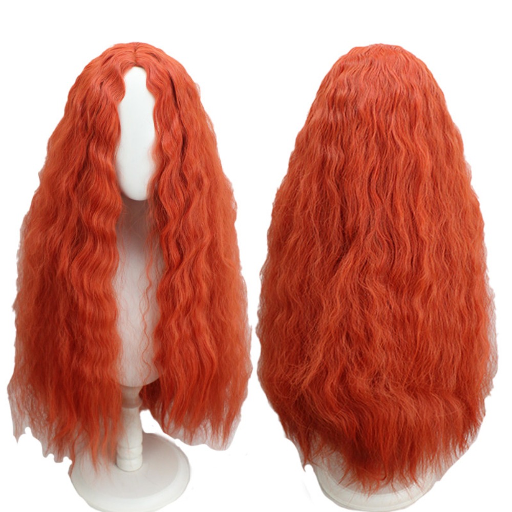 Malenia Cosplay Wig Orange Red - مراجعة Anime Cosplay Orange Hair وسعره