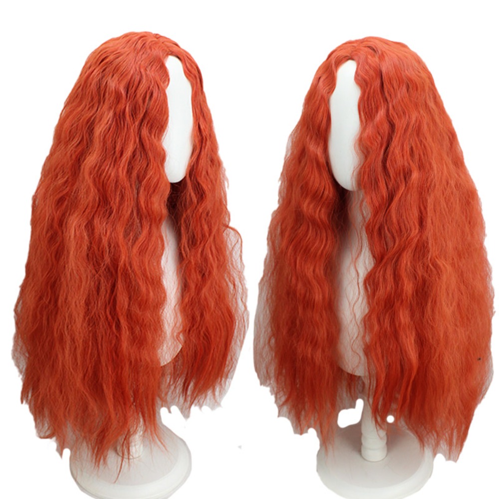 Malenia Cosplay Wig Orange Red - مراجعة Anime Cosplay Orange Hair وسعره