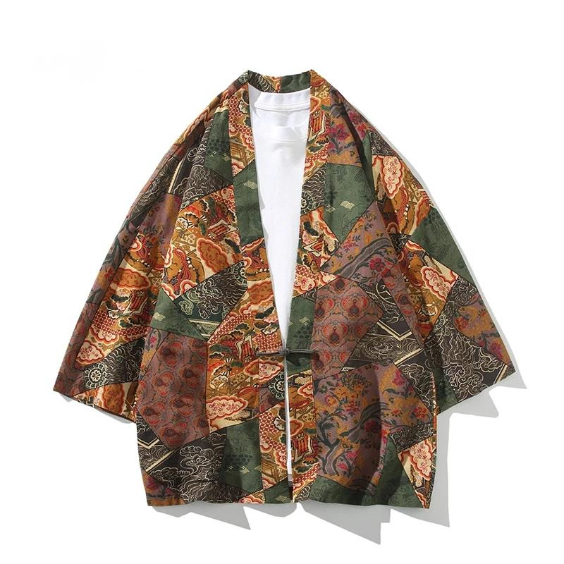 Ethnic Style Print Yukata Men  - مراجعة Asian Cosplay Anime وسعره