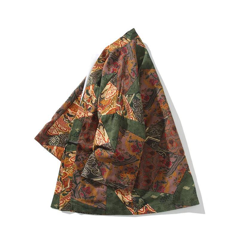 Ethnic Style Print Yukata Men  - مراجعة Asian Cosplay Anime وسعره