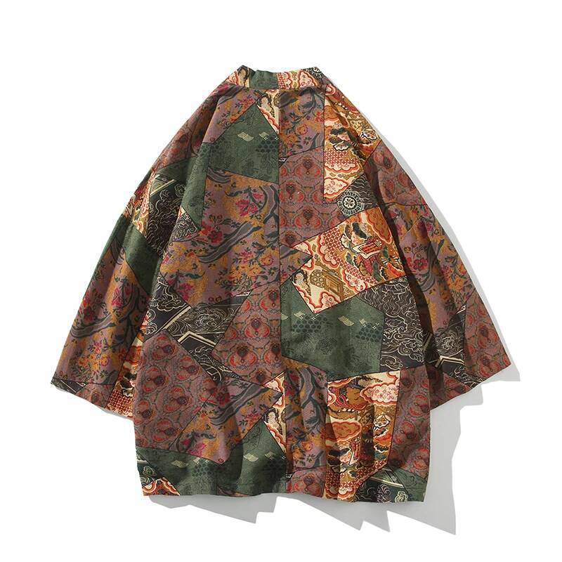 Ethnic Style Print Yukata Men  - مراجعة Asian Cosplay Anime وسعره