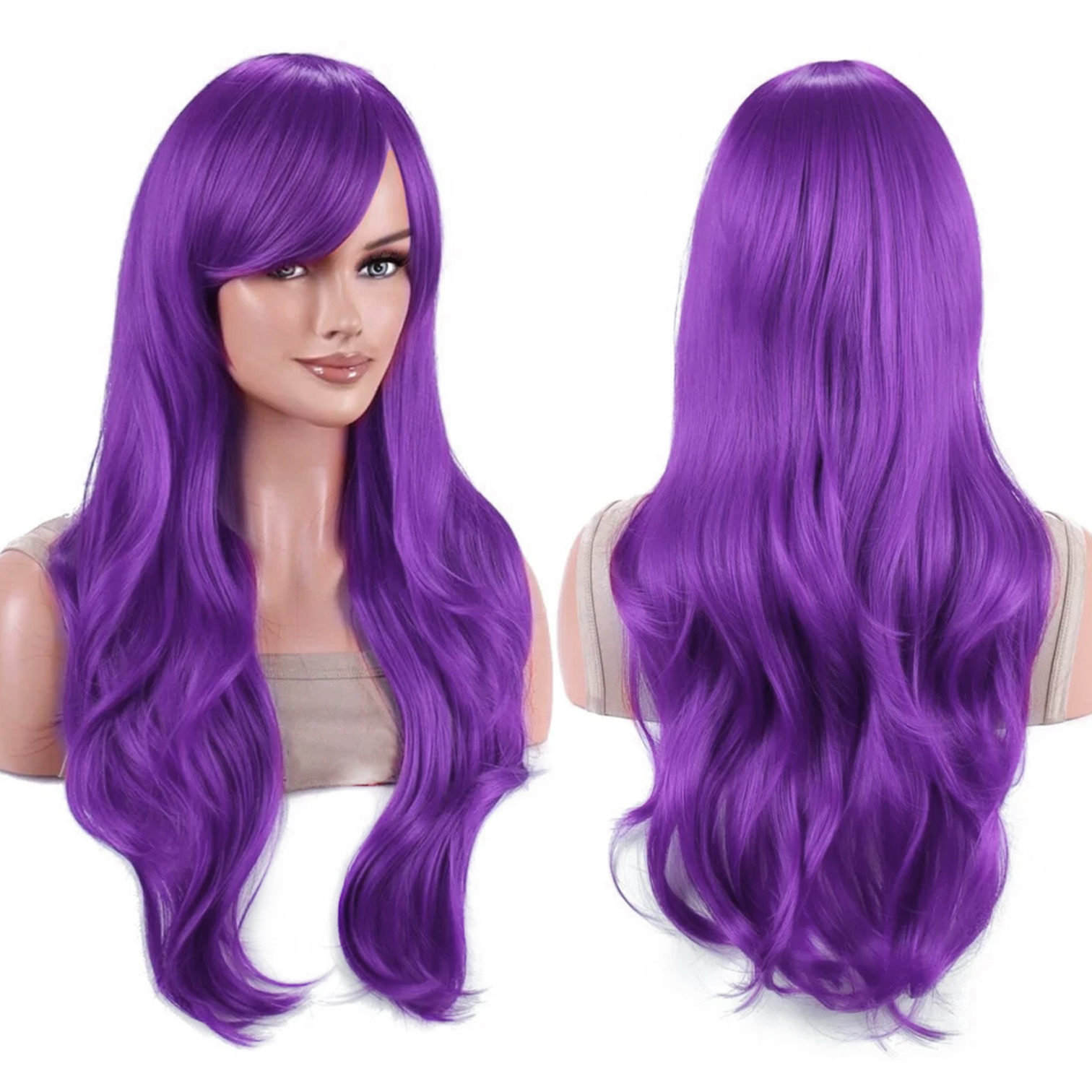 Synthetic Hair Vibrant Orange  - مراجعة Anime Cosplay Orange Hair وسعره