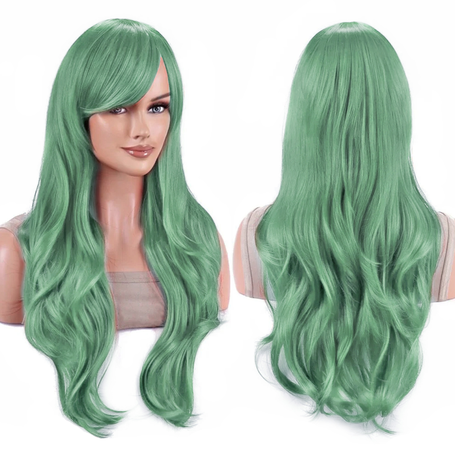 Synthetic Hair Vibrant Orange  - مراجعة Anime Cosplay Orange Hair وسعره